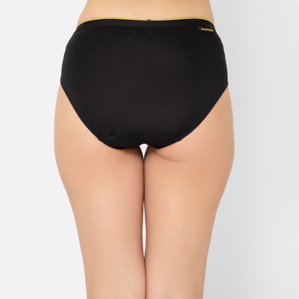 Bummer Women's Solid Micro Modal Hipsters Panties | Soft & Breathable Underwear - Nox