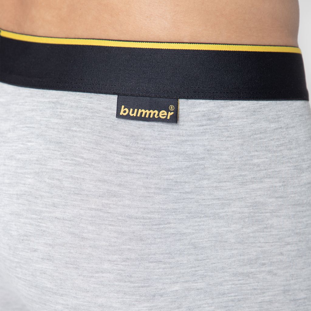 Bummer Men's Solid Micro Modal Trunks Underwear | Ultra Soft & Breathable - Grey Melange