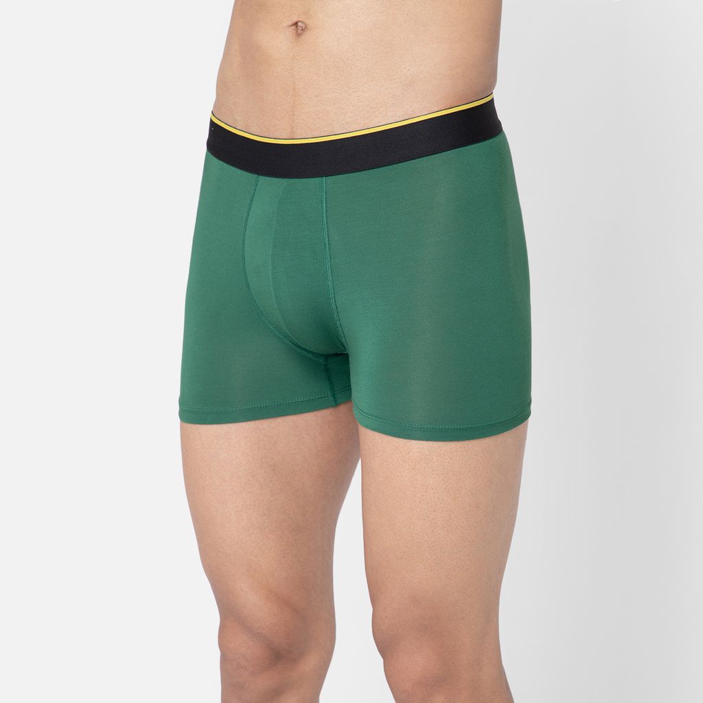 Bummer Men's Solid Micro Modal Trunks Underwear | Ultra Soft & Breathable - Palms