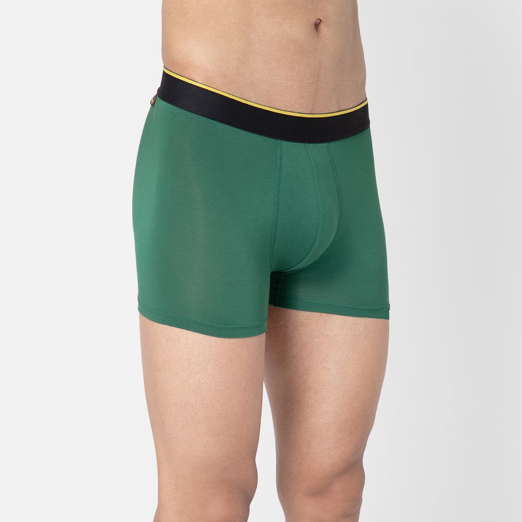 Bummer Men's Solid Micro Modal Trunks Underwear | Ultra Soft & Breathable - Palms