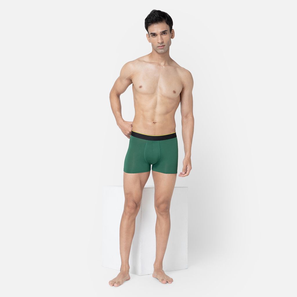 Bummer Men's Solid Micro Modal Trunks Underwear | Ultra Soft & Breathable - Palms
