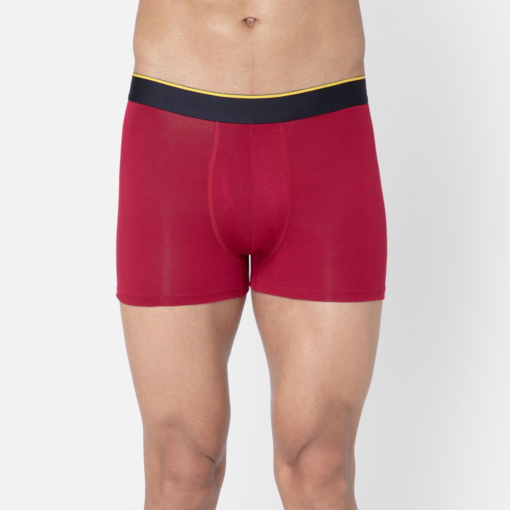 Bummer Men's Solid Micro Modal Trunks Underwear | Ultra Soft & Breathable - Gelada