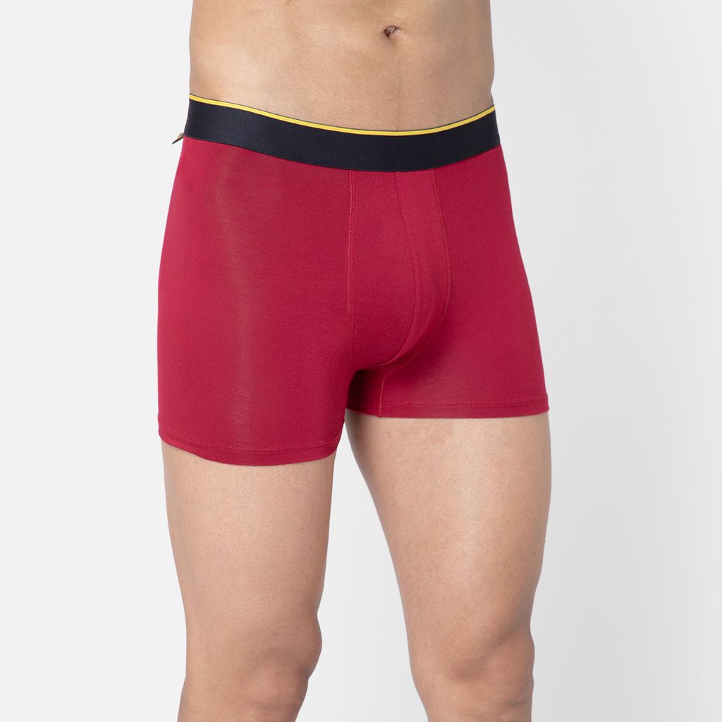 Bummer Men's Solid Micro Modal Trunks Underwear | Ultra Soft & Breathable - Gelada