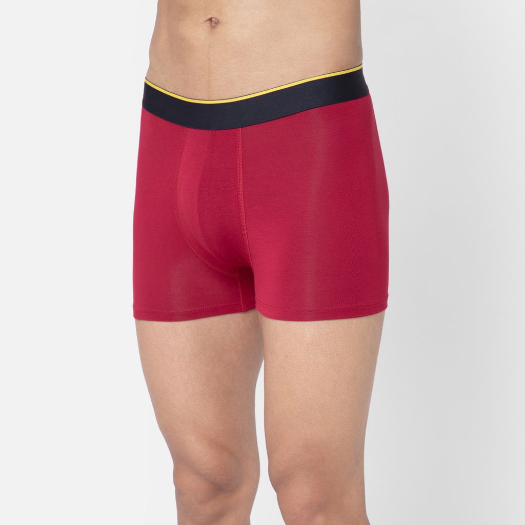 Bummer Men's Solid Micro Modal Trunks Underwear | Ultra Soft & Breathable - Gelada