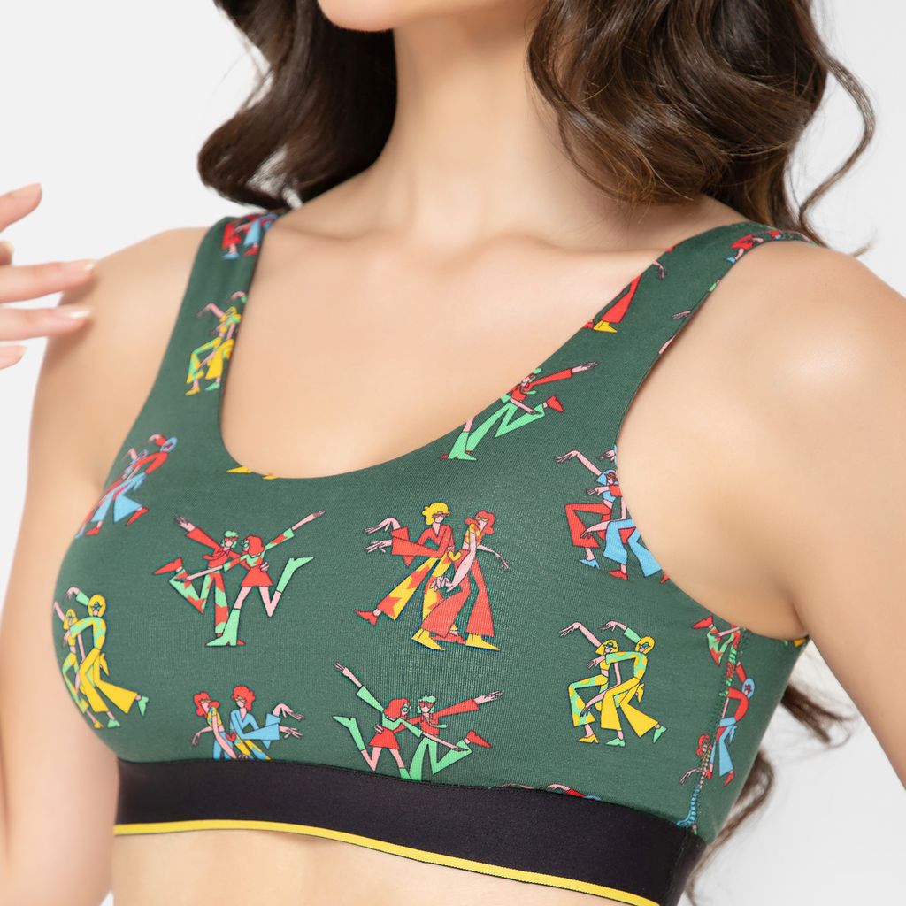 Bummer Women's Proactive Wireless Non Padded Sports Bra | Micro Modal Anti Bacterial & Full Coverage - Disco82