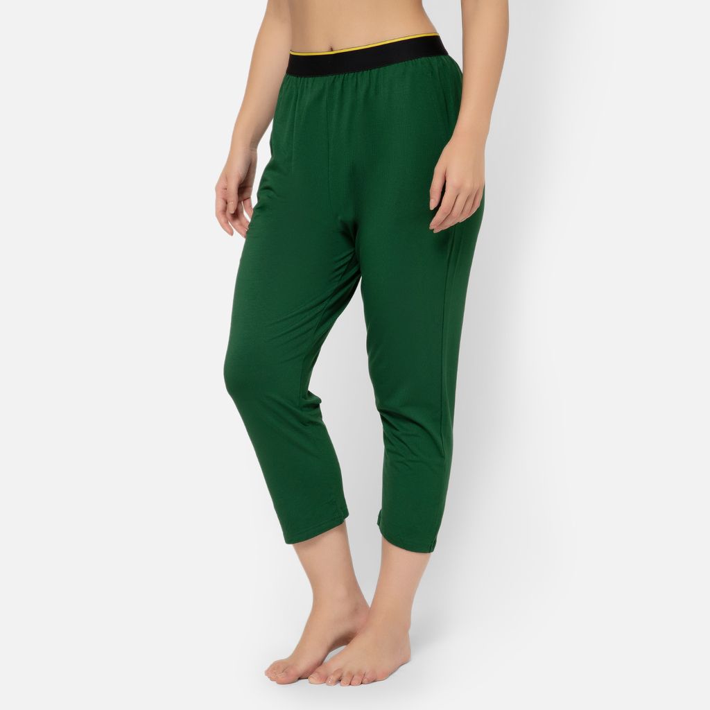 Bummer Women's Relaxed Fit Micro Modal Lounge Pyjama Pants | Stretchy & Soft Waistband - Palms