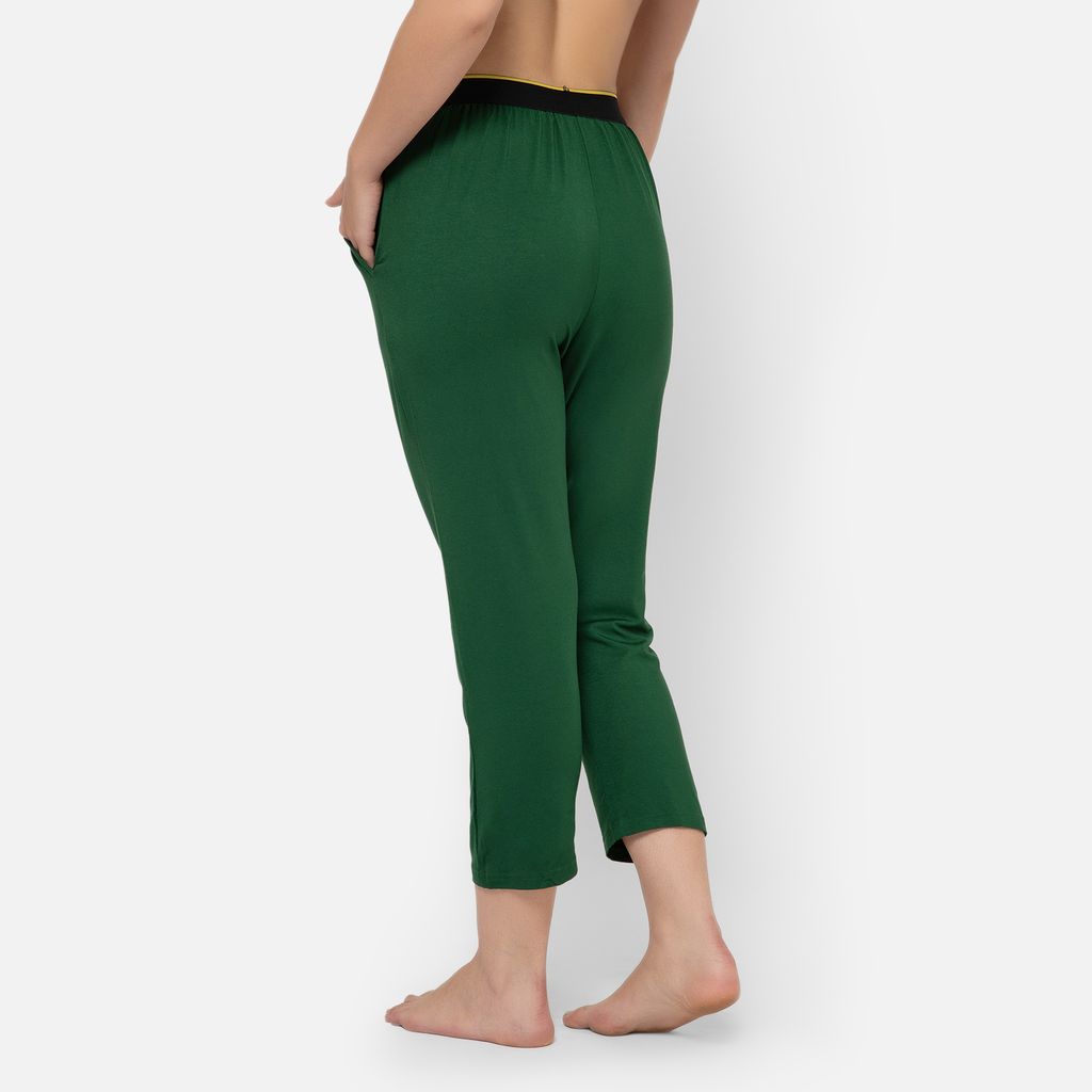 Bummer Women's Relaxed Fit Micro Modal Lounge Pyjama Pants | Stretchy & Soft Waistband - Palms