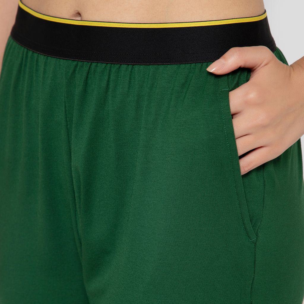 Bummer Women's Relaxed Fit Micro Modal Lounge Pyjama Pants | Stretchy & Soft Waistband - Palms