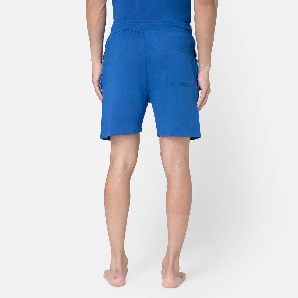 Bummer Men's Solid Micro Modal Shorts | Regular Fit Casual Lounge Shorts with Side Pocket - Skyfall