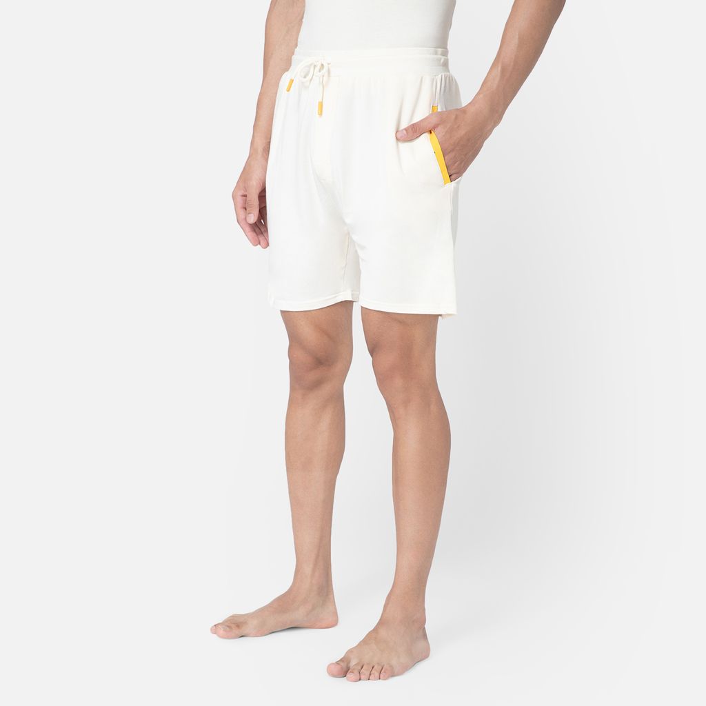 Bummer Men's Solid Micro Modal Shorts | Regular Fit Casual Lounge Shorts with Side Pocket - Champagne
