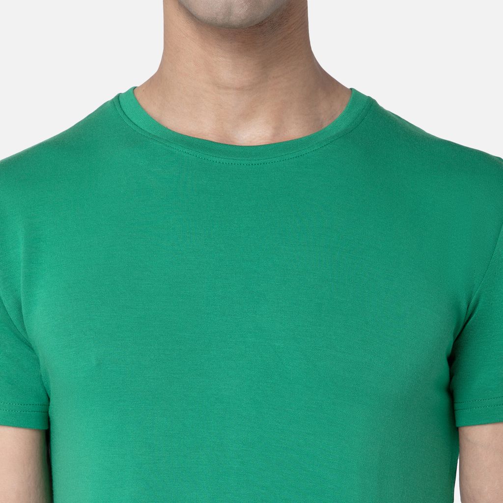 Bummer Men's Solid Relaxed Fit Micro Modal Half Sleeve T-Shirt - Matcha