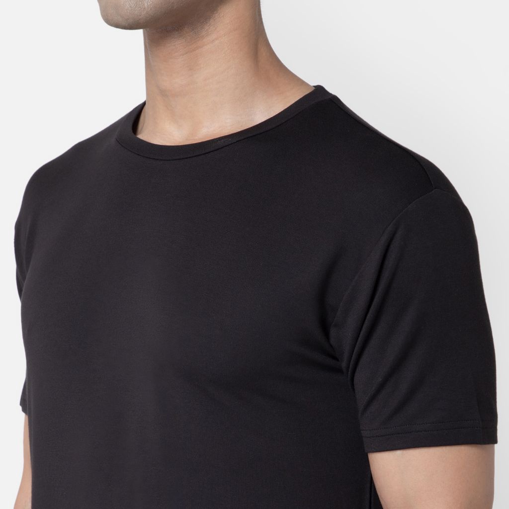 Bummer Men's Solid Relaxed Fit Micro Modal Half Sleeve T-Shirt - Afterhours