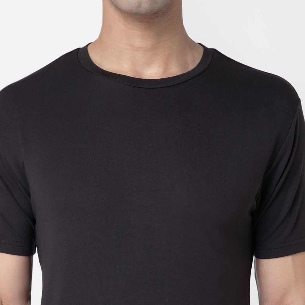 Bummer Men's Solid Relaxed Fit Micro Modal Half Sleeve T-Shirt - Afterhours