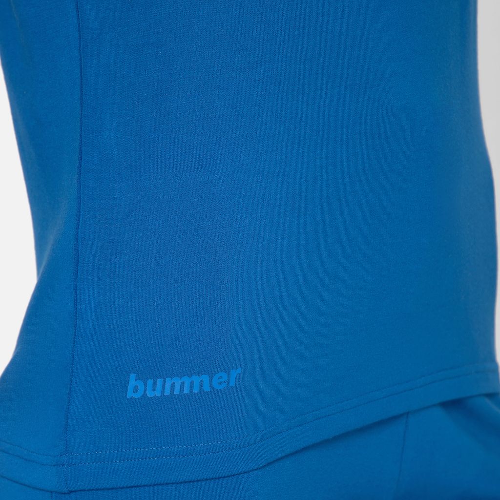 Bummer Women's Round Neck Solid Lounge T-Shirts | Relaxed Fit,Terry Modal & Half-Sleeve Tshirt - Skyfall