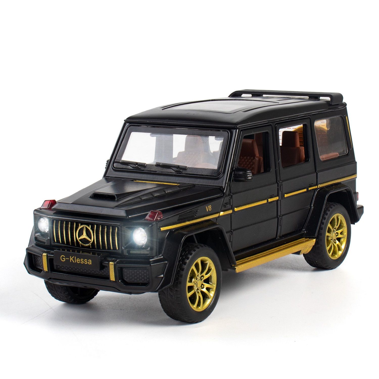 KTRS ENTERPRISE 1:32 Alloy Metal Pull Back Die-cast Car Model Car Pull Back car Super car with Openable Doors with Sound and Light Doors & Light Music Boys Toys for Kids (Ben G63)