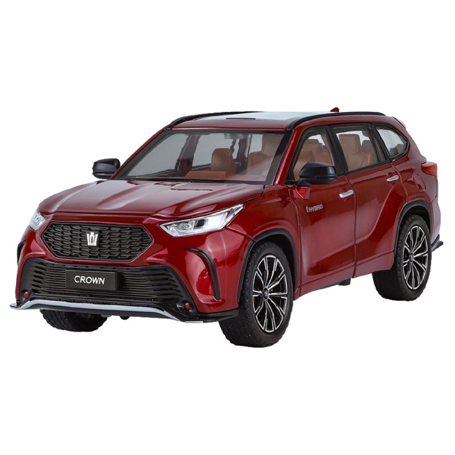 KTRS ENTERPRISE 1:24 Alloy Metal Pull Back Die-cast Car Model Car Pull Back car Super car with Openable Doors with Sound and Light Doors & Light Music Boys Toys (Toyota Crown Lufang)