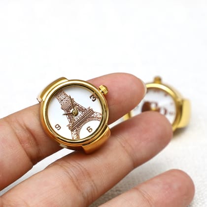 YAKH Designer Paris Gold Ring Watch