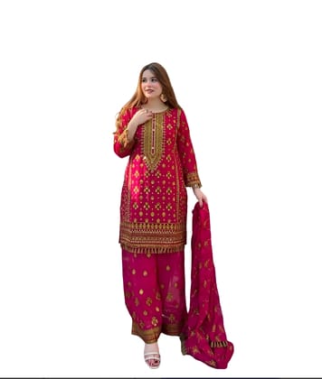Pink Maroon Palazzo Suit Set Ready to wear indian salwar kameez Dupatta for women anarkali designer pakistani dresses Festival 3 piece