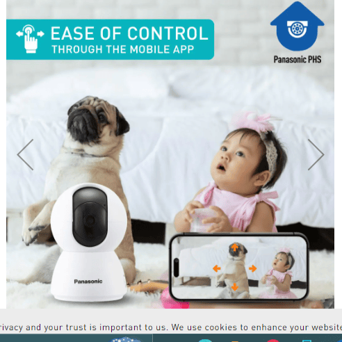 Panasonic Pan Tilt Wi-Fi CCTV Security Camera for Home PI-PNA2PWA