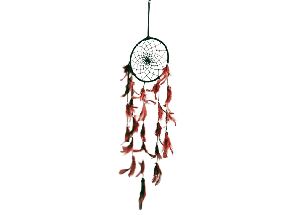 Brown Colour feathers - Dream Catcher Traditional Indian Dreamcatchers Wall Art For Bedrooms, Home Wall, Hanging Design. Size 4" (5 - Piece Set)
