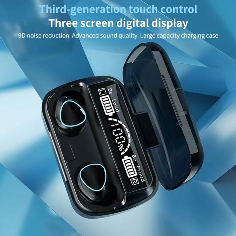 Dicto M10 TWS Bluetooth 5.1 In Ear Earphones 3500mAh Charging Box Wireless Headphone Stereo Sports Waterproof Earbuds Headsets with Microphone