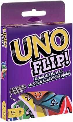 UNO Flip Side Card Game, Multicolor