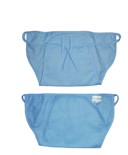 Kindermum Double Layer Organic Cotton Nappies for Babies, L Size (6-12 Months) Set of 6, Blue Colour