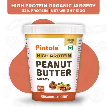 Pintola High Protein Organic Jaggery Peanut Butter (Creamy)