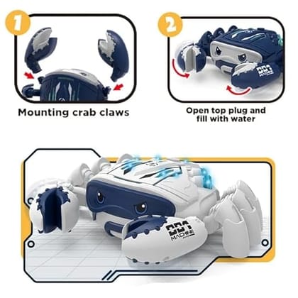 Crawling Crab Toys With Light Up & Mist