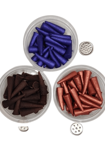 Dhoop Cones Natural Incense Pack of 3 | 3 Fragnance In Pack (1x Maharaja, 1x Sandal, 1x Dil)