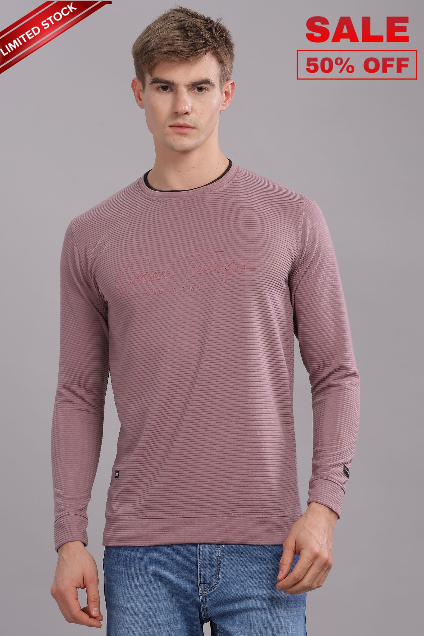 Men Printed Round Neck Poly Cotton Brown T-Shirt