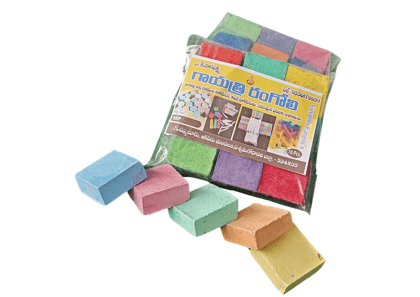 Multi Colour Chalks for Rangoli Making - Gayathri Rangoli's (100 - Piece, Blocks)