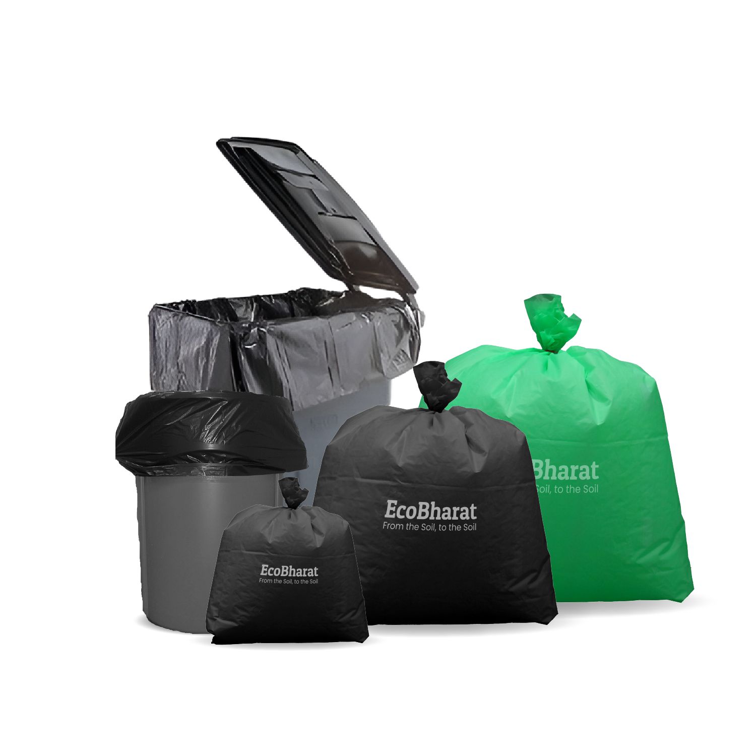 Biodegradable and Compostable Garbage Bags|30x42 (9pieces)|(capacity-12kg)