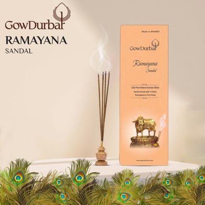 GOW DURBAR Ramayana-Therapeutic Sandal Incense Pack of 4