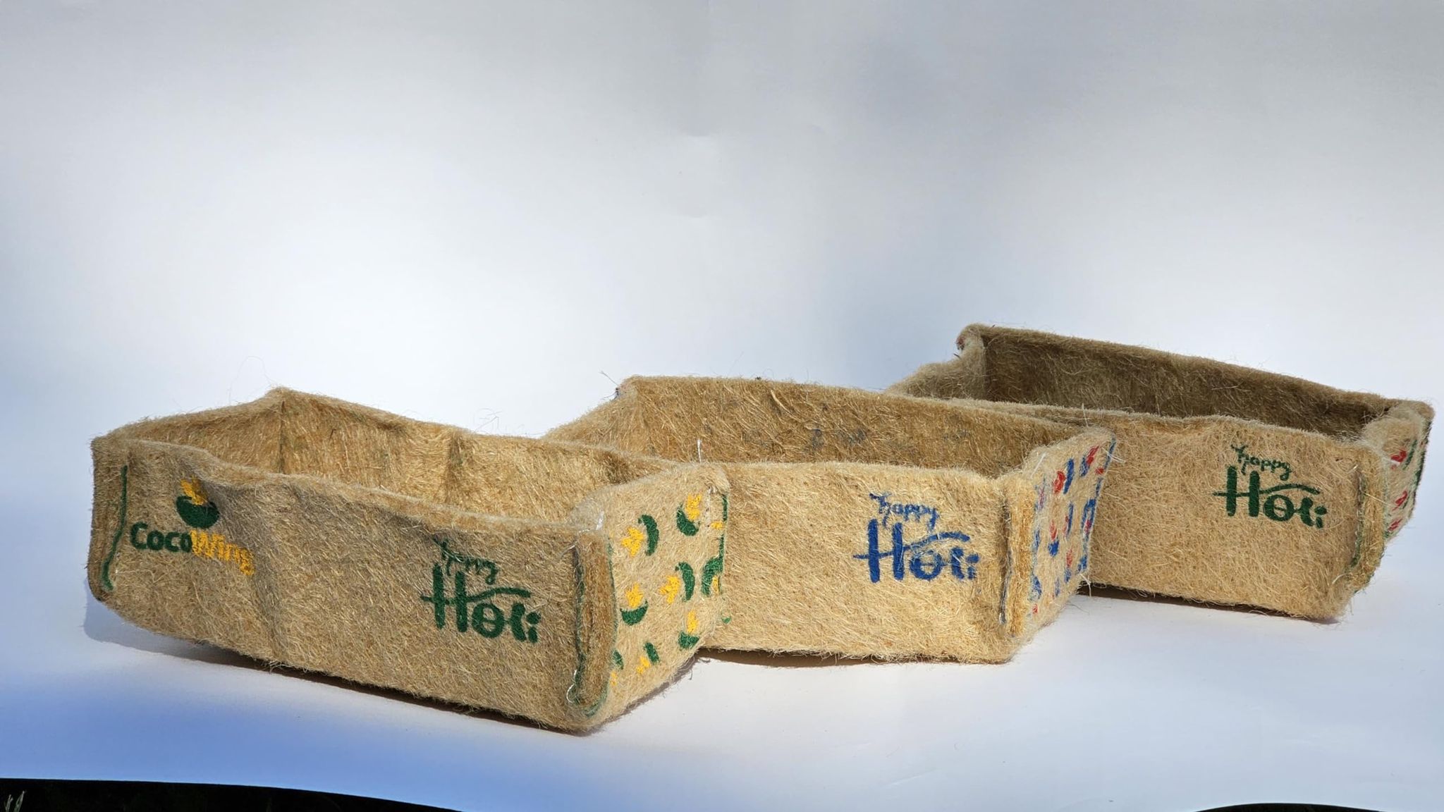 Celebrate a Greener Holi! Limited Edition Pack of 3 – Festive Jute Grow Bag Gift Basket!