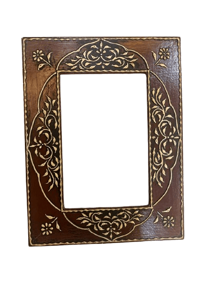 Seju Industires Rajasthani Traditional Hand Made Wooden Wall Hanging Photo Frame for Living Room, Home,Hotel set of 1