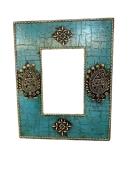 Seju Industires Rajasthani Traditional Hand Made Wooden Wall Hanging Photo Frame for Living Room, Home,Hotel set of 1
