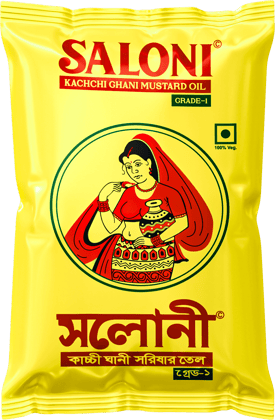 Saloni Kachi Ghani Pure Mustard Oil 1L Pouch