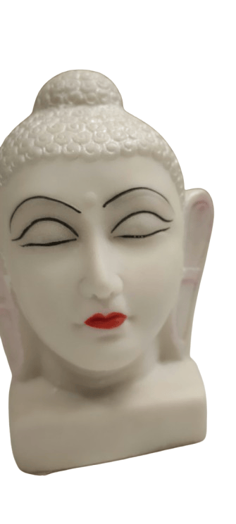 Nandi Gold Handicrafts Buddha Idol Statue Showpiece | Gift |Home Decor|Gifting Item Decoration 1 piece (White)