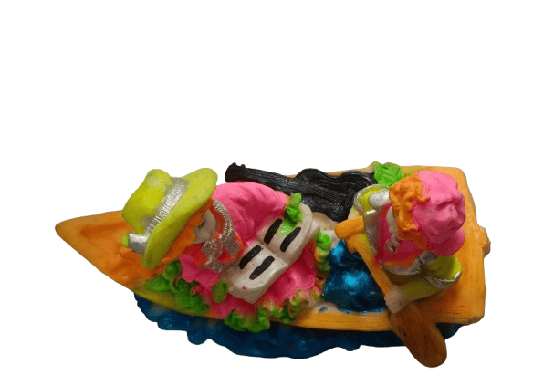 Nandi Gold Handicraft Un-Breakable Showpiece Barbie Boat For Home Decor