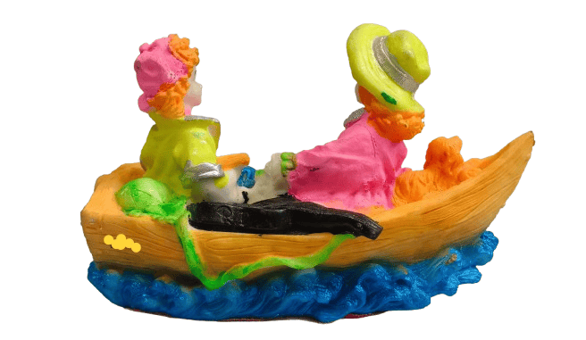 Nandi Gold Handicraft Un-Breakable Showpiece Barbie Boat For Home Decor