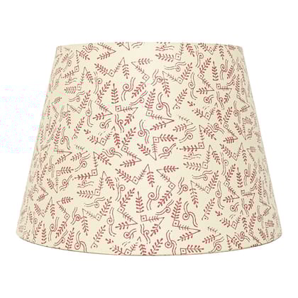 40Cm Straight Empire Premium Hardback Lampshade In Block Printed Paper By Lampenschirm India