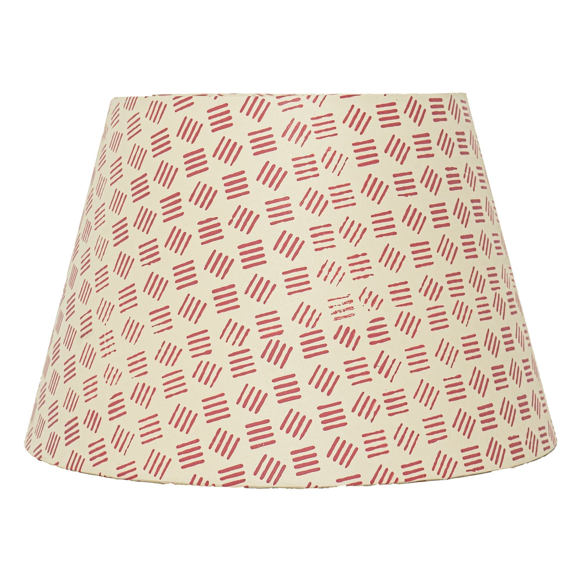 30Cm Straight Empire Premium Hardback Lamp Shade In Block Printed Paper By Lampenschirm India