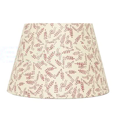 30Cm Straight Empire Premium Hardback Lampshade In Block Printed Paper By Lampenschirm India