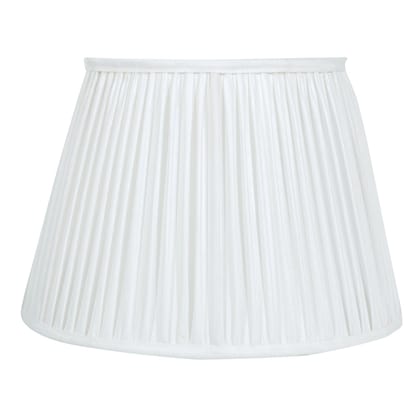 30Cm Straight Empire Premium Softback Lampshade In White Silk By Lampenschirm India