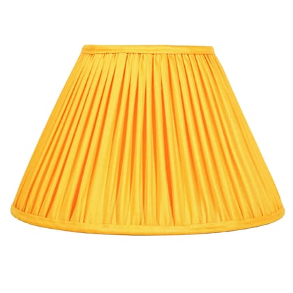 30Cm Empire Premium Softback Lampshade In Yellow Silk By Lampenschirm India, House Of Lampshades