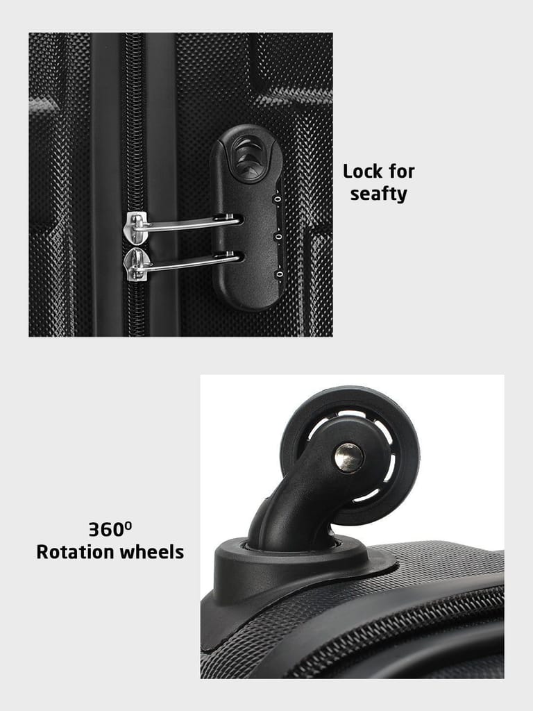 Urban Tribe ELECTRO Hardsided Suitcase Trolley 20" (Black)