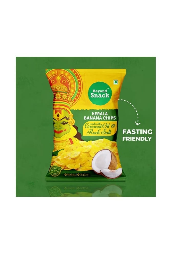 BEYOND SNACK KERALA BANANA CHIPS-COCONUT OIL & ROCK SALT