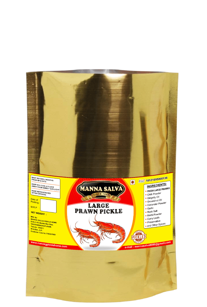 Manna Salva Pickles - Large Prawn Pickle Non - Veg Pickle