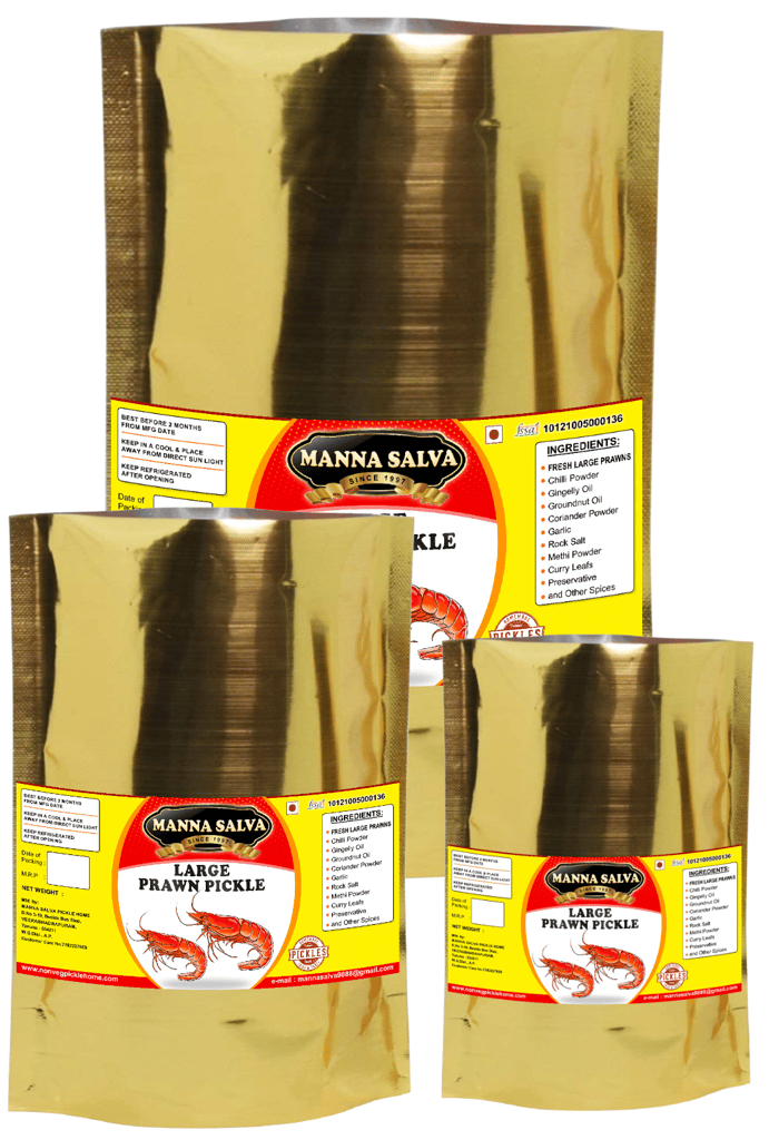 Manna Salva Pickles - Large Prawn Pickle Non - Veg Pickle